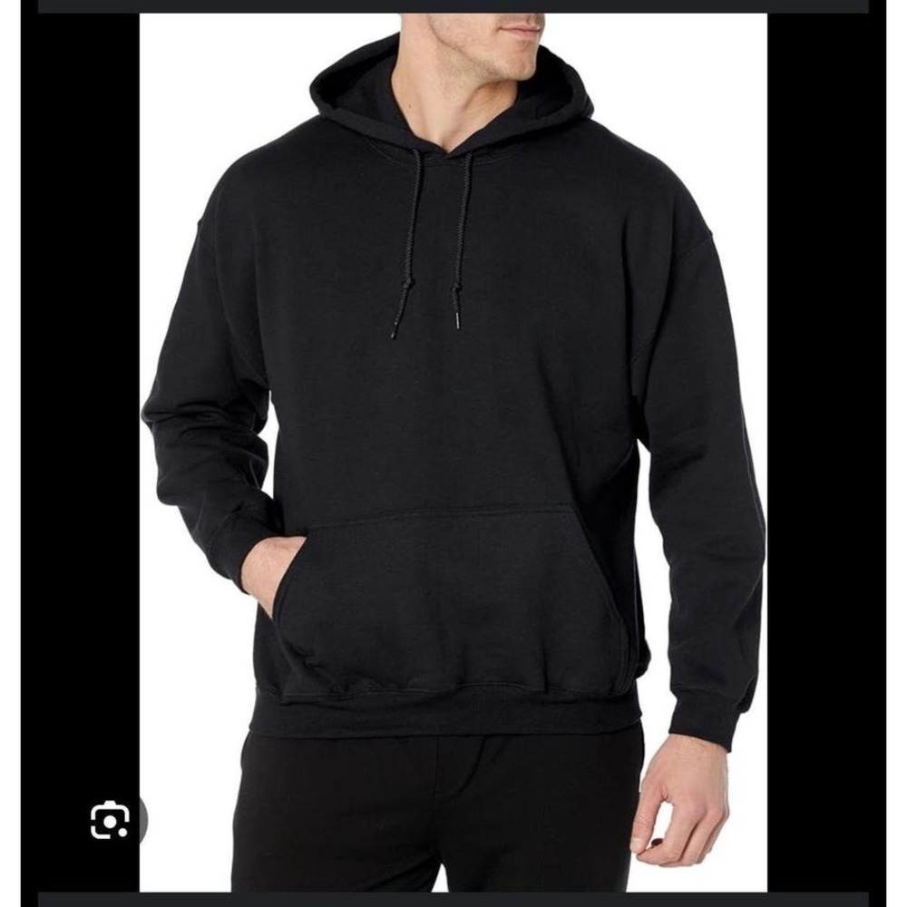 NWOT‎ Mens Gildan Casual Navy Blue Hooded Sweatshirt SZ M